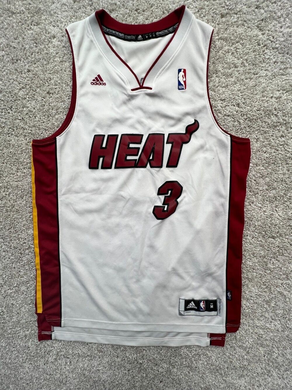 Dwyane Wade Adidas NBA Miami Heat Swingman Jersey Mens Sz M